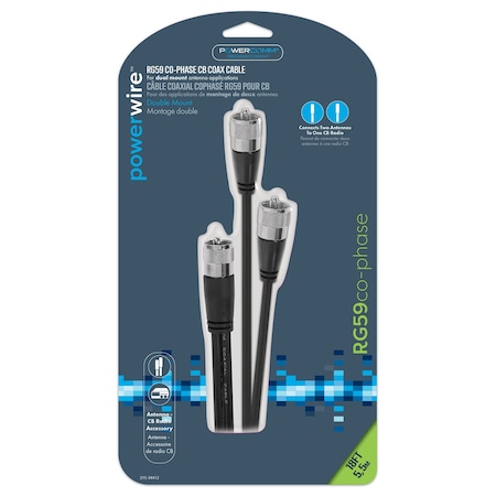 Powercomm Coax Std 18ft CoPhase Blk 215-34412